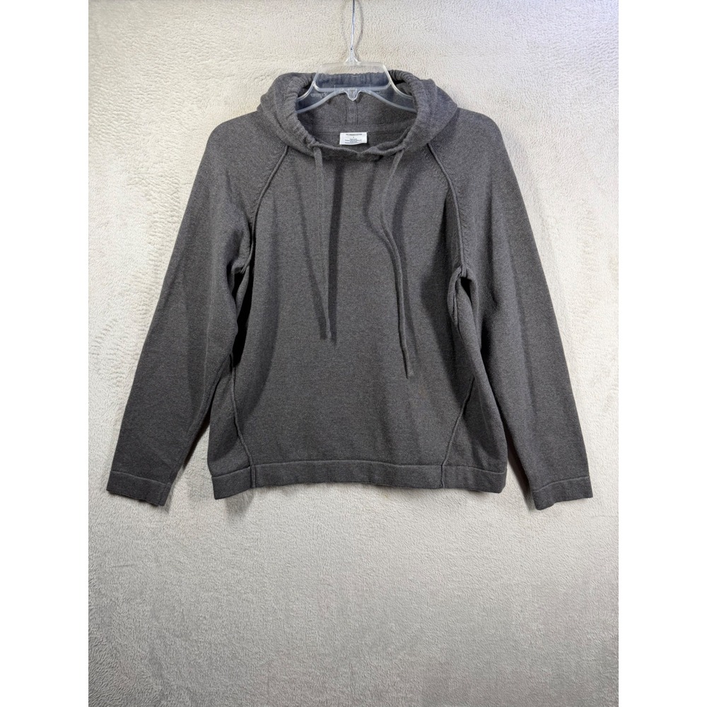 Maggie's Organics Hoodie Women Large Gray Cotton Sustainable Pullover Sweater